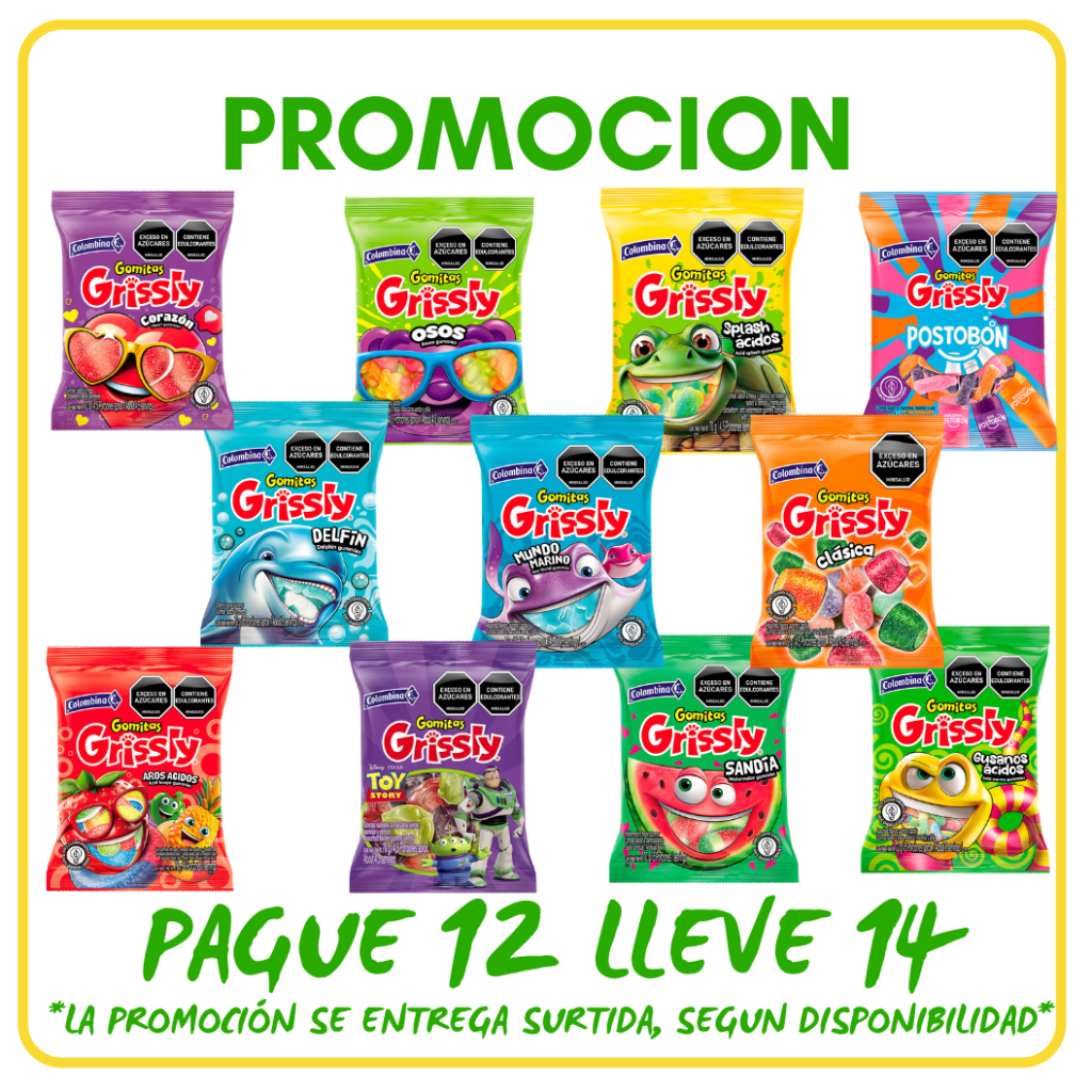 PROMOCIÓN GOMAS GRISSLY *70-80gr - Confiteria El Puma