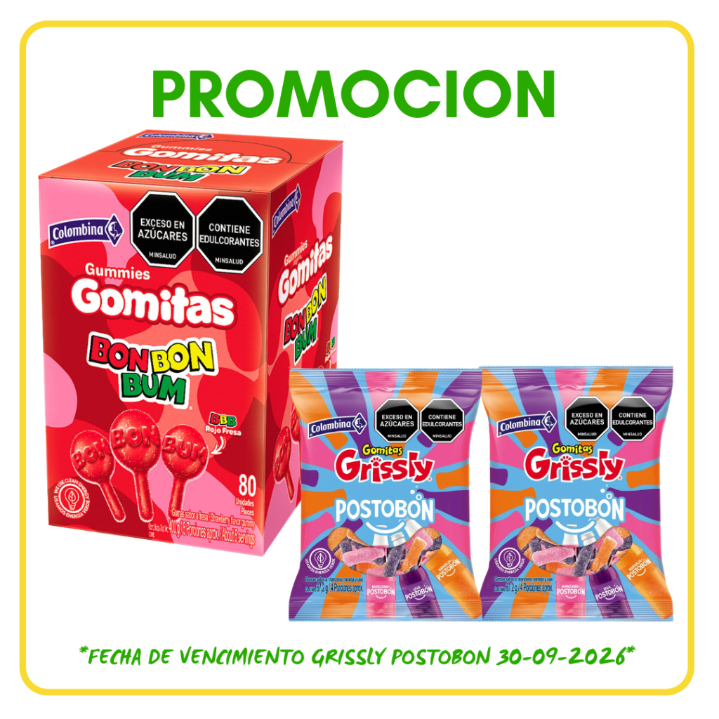 GOMITAS BON BON BUM*80und*400gr - Confiteria El Puma